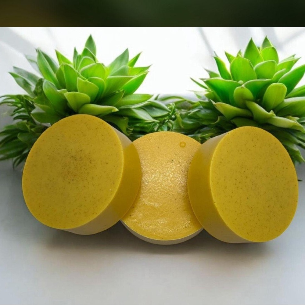 Handmade Yellow Round Soap Trio